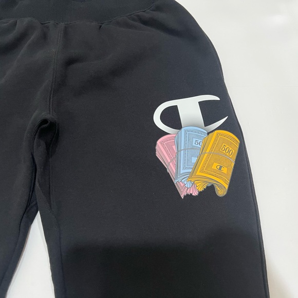 Champion x Monopoly, Reverse Weave Sweatpants, Black - Picture 6 of 16